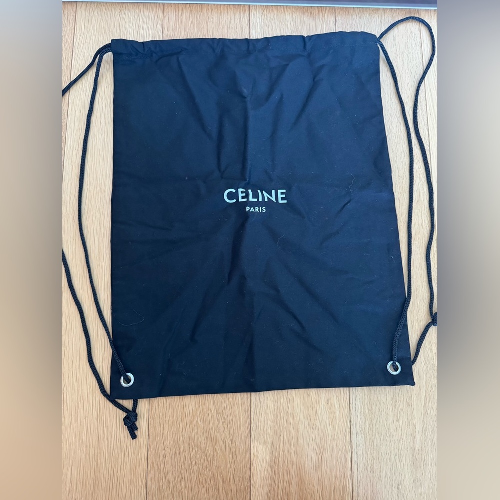 Celine black drawstring backpack
